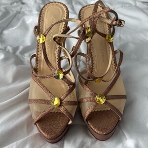Charlotte Olympia Gold Platform Heels